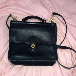 Coach Black Leather Satchel